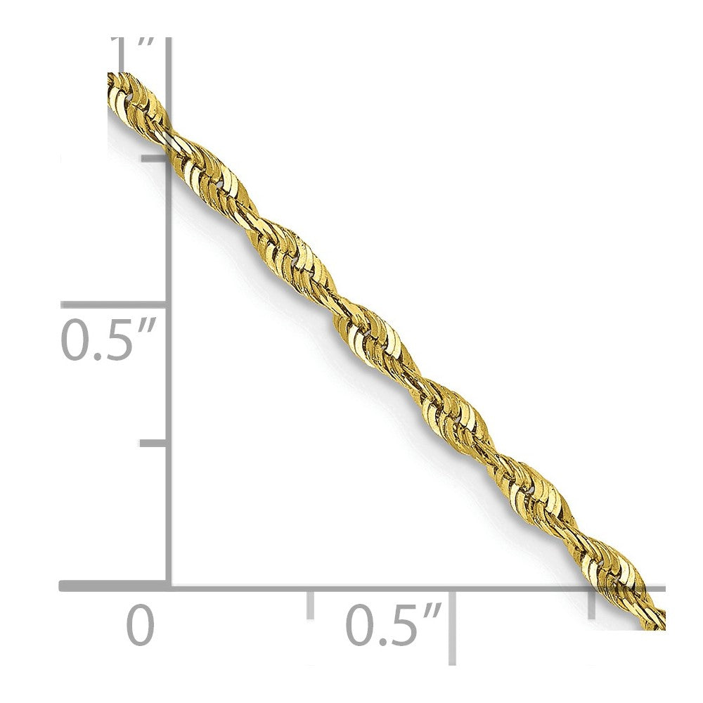 FJC Finejewelers 10 kt Yellow Gold 2.0mm Extra-Light Bright Cut Rope Chain 22 Inches x 2 mm