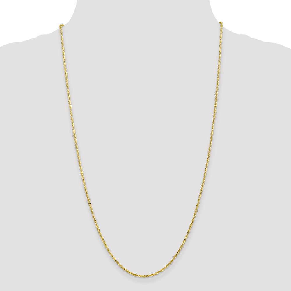 FJC Finejewelers 10 kt Yellow Gold 2.0mm Extra-Light Bright Cut Rope Chain 22 Inches x 2 mm