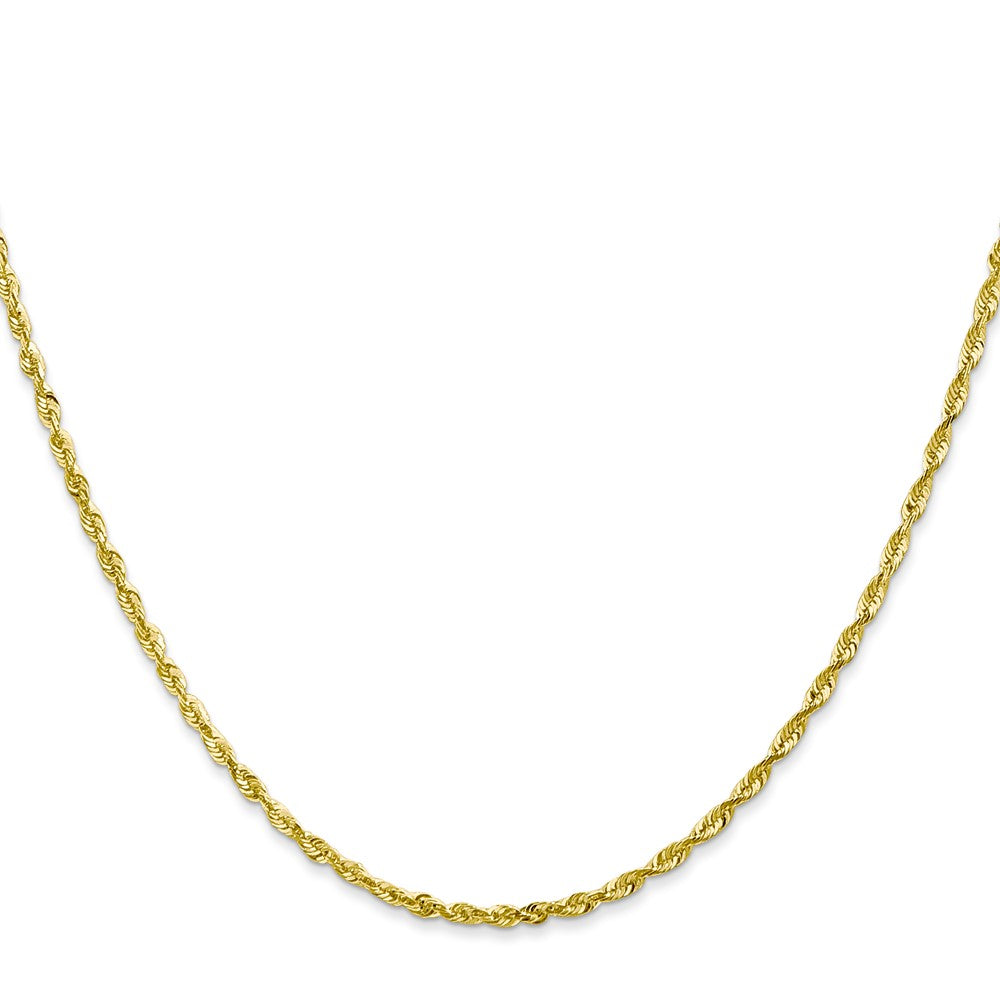 FJC Finejewelers 10 kt Yellow Gold 2.0mm Extra-Light Bright Cut Rope Chain 22 Inches x 2 mm
