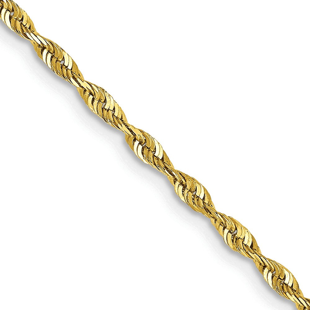 FJC Finejewelers 10 kt Yellow Gold 2.0mm Extra-Light Bright Cut Rope Chain 22 Inches x 2 mm