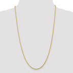 FJC Finejewelers 10 kt Yellow Gold Extra-Light Bright Cut Rope Chain 22 Inches x 2.25 mm