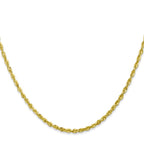 FJC Finejewelers 10 kt Yellow Gold Extra-Light Bright Cut Rope Chain 22 Inches x 2.25 mm
