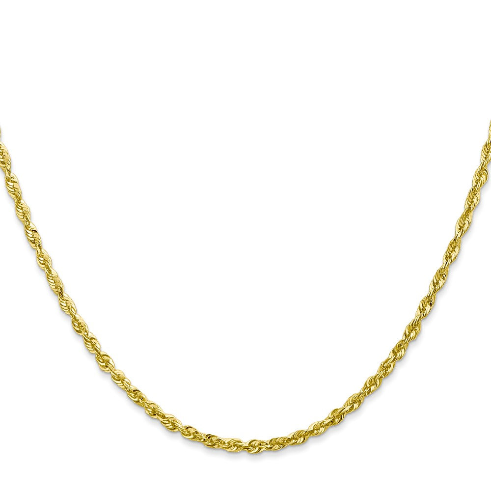FJC Finejewelers 10 kt Yellow Gold Extra-Light Bright Cut Rope Chain 22 Inches x 2.25 mm