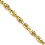 FJC Finejewelers 10 kt Yellow Gold Extra-Light Bright Cut Rope Chain 22 Inches x 2.25 mm