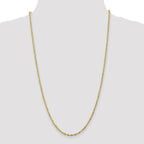 FJC Finejewelers 10 kt Yellow Gold 2.50mm Extra-Light Bright Cut Rope Chain 22 Inches x 2.5 mm