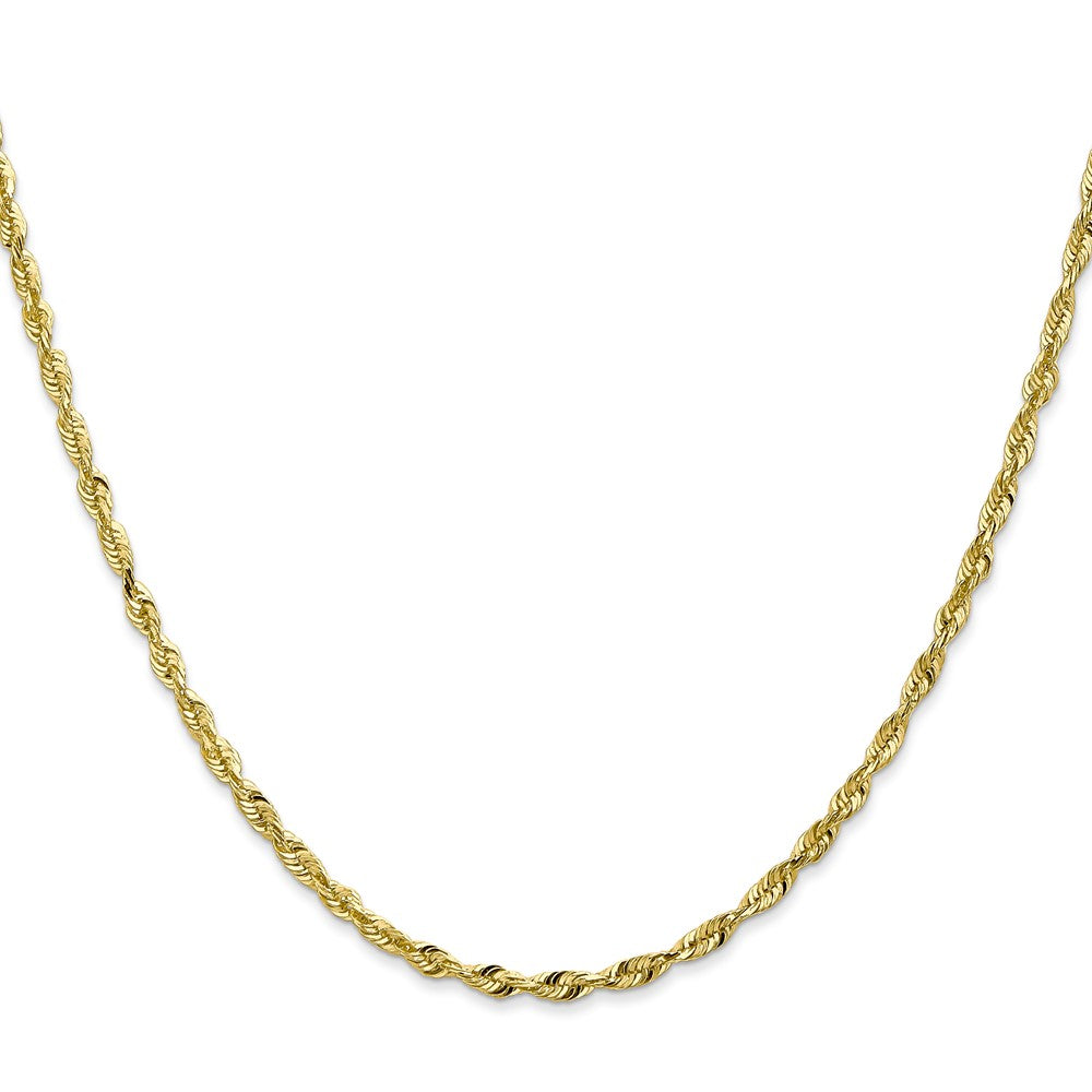 FJC Finejewelers 10 kt Yellow Gold 2.50mm Extra-Light Bright Cut Rope Chain 22 Inches x 2.5 mm