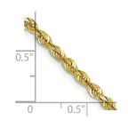 FJC Finejewelers 10 kt Yellow Gold Extra-Light Bright Cut Rope Chain 22 Inches x 2.75 mm