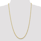 FJC Finejewelers 10 kt Yellow Gold Extra-Light Bright Cut Rope Chain 22 Inches x 2.75 mm