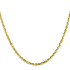 FJC Finejewelers 10 kt Yellow Gold Extra-Light Bright Cut Rope Chain 22 Inches x 2.75 mm