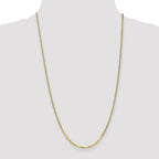 FJC Finejewelers 10 kt Yellow Gold Flat Beveled Curb Chain 26 Inches x 2.2 mm