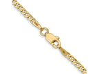 FJC Finejewelers 10 kt Yellow Gold Flat Beveled Curb Chain 26 Inches x 2.2 mm