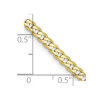 FJC Finejewelers 10 kt Yellow Gold Flat Beveled Curb Chain 26 Inches x 2.9 mm