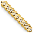 FJC Finejewelers 10 kt Yellow Gold Flat Beveled Curb Chain 26 Inches x 3.9 mm