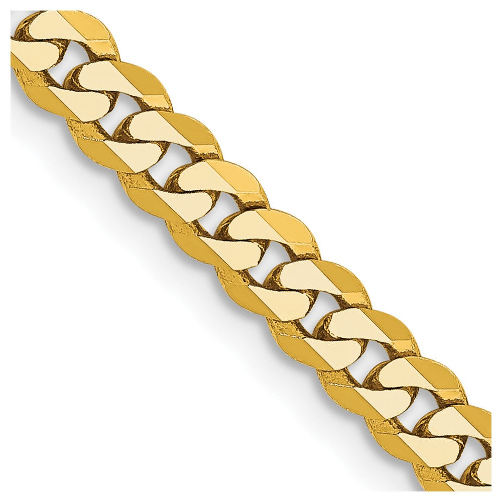 FJC Finejewelers 10 kt Yellow Gold Flat Beveled Curb Chain 28 Inches x 3.9 mm