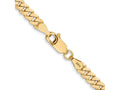 FJC Finejewelers 10 kt Yellow Gold Flat Beveled Curb Chain 28 Inches x 3.9 mm