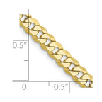 FJC Finejewelers 10 kt Yellow Gold Flat Beveled Curb Chain 26 Inches x 4.75 mm