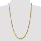 FJC Finejewelers 10 kt Yellow Gold Flat Beveled Curb Chain 26 Inches x 4.75 mm
