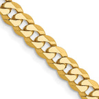 FJC Finejewelers 10 kt Yellow Gold Flat Beveled Curb Chain 26 Inches x 4.75 mm