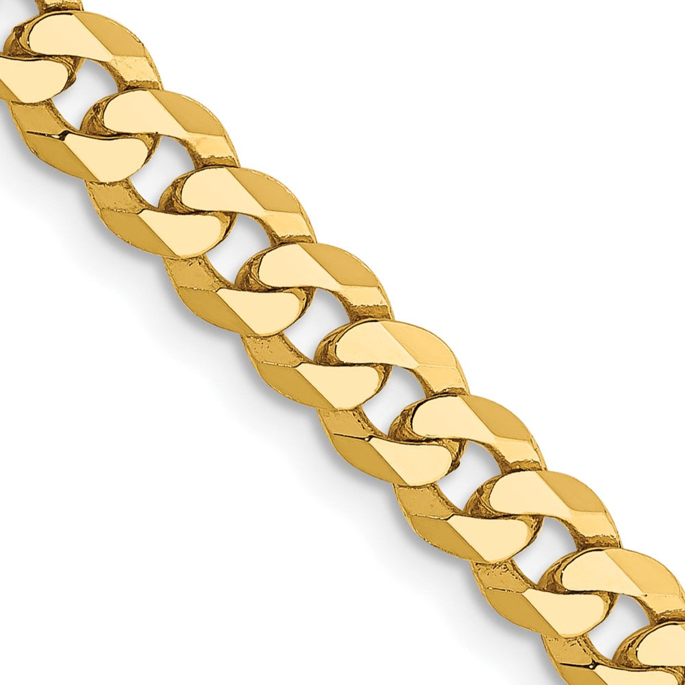FJC Finejewelers 10 kt Yellow Gold Flat Beveled Curb Chain 26 Inches x 4.75 mm