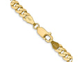FJC Finejewelers 10 kt Yellow Gold Flat Beveled Curb Chain 26 Inches x 4.75 mm