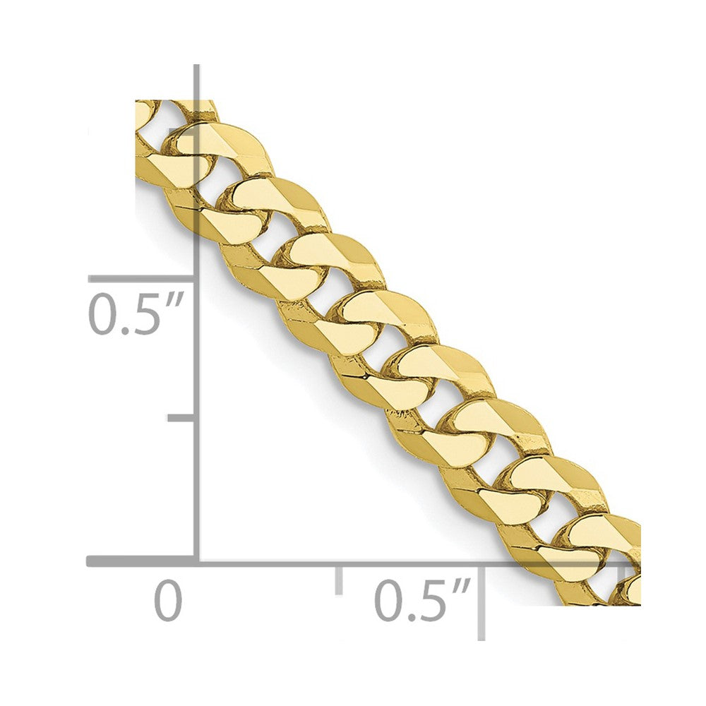 FJC Finejewelers 10 kt Yellow Gold Flat Beveled Curb Chain 28 Inches x 4.75 mm