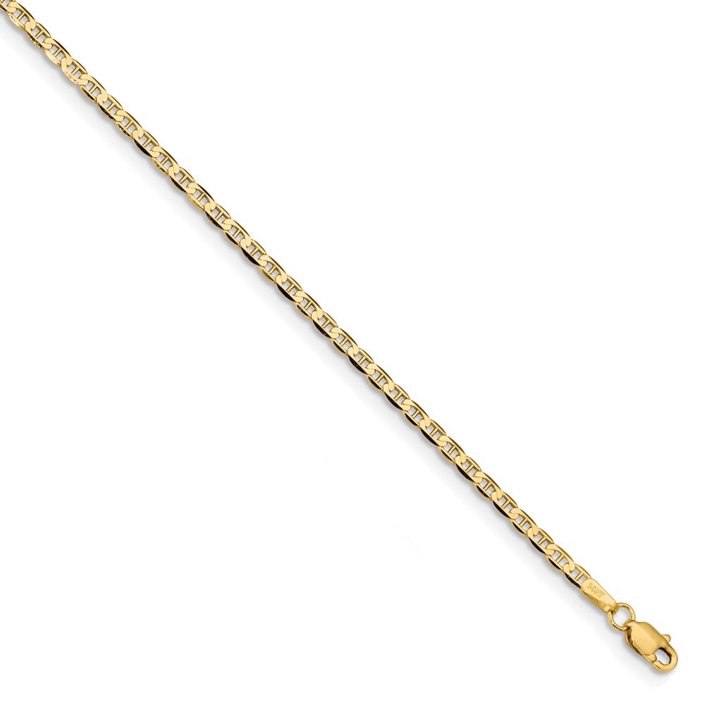 FJC Finejewelers 10 kt Yellow Gold Flat Anchor Chain 22 Inches x 2.4 mm