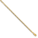 FJC Finejewelers 10 kt Yellow Gold Flat Anchor Chain 22 Inches x 2.4 mm