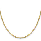 FJC Finejewelers 10 kt Yellow Gold Flat Anchor Chain 22 Inches x 2.4 mm