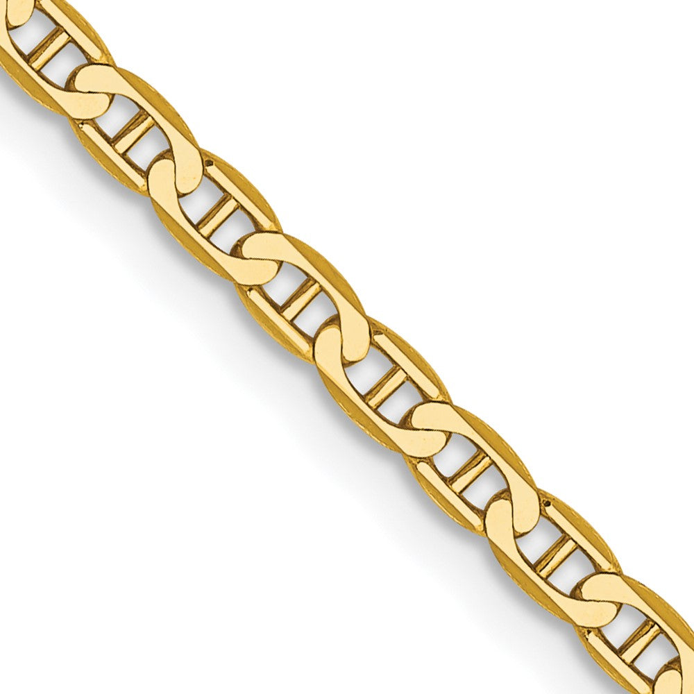 FJC Finejewelers 10 kt Yellow Gold Flat Anchor Chain 22 Inches x 2.4 mm