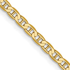 FJC Finejewelers 10 kt Yellow Gold Flat Anchor Chain 22 Inches x 2.4 mm