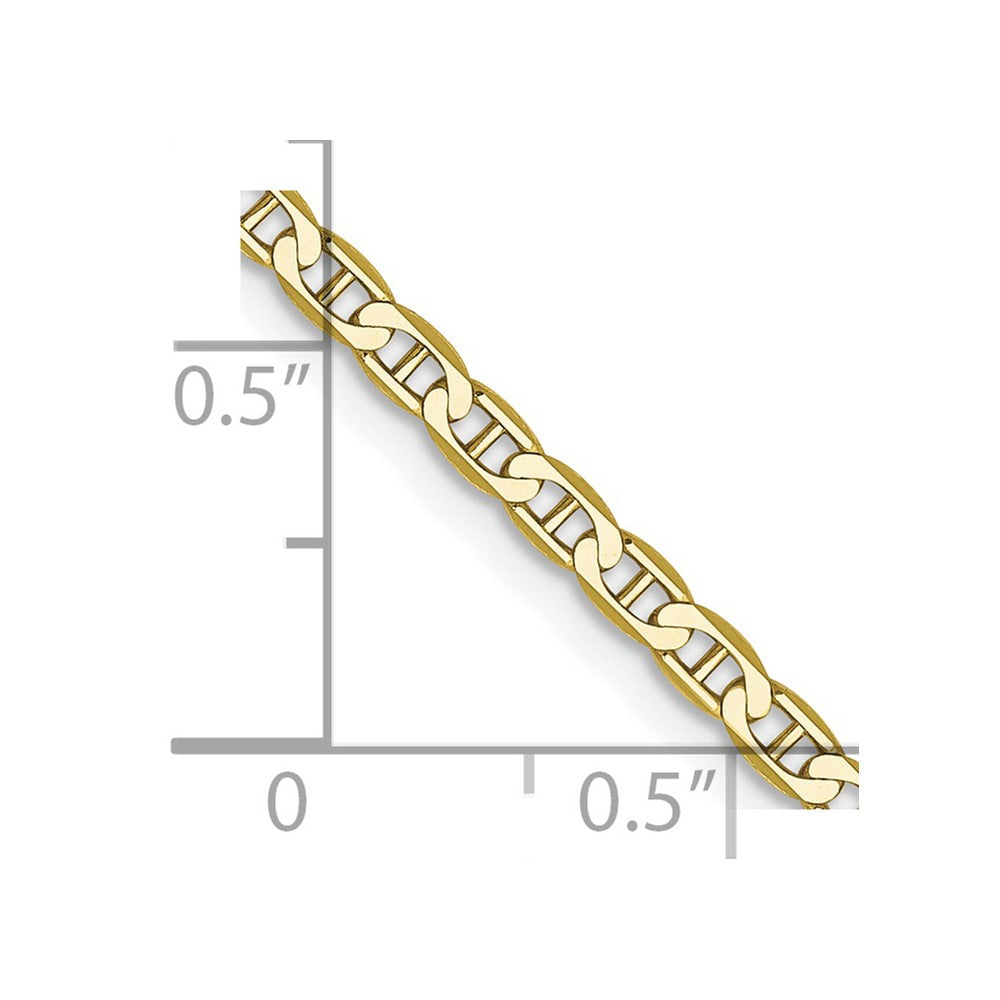 FJC Finejewelers 10 kt Yellow Gold Flat Anchor Chain 22 Inches x 2.4 mm