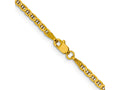 FJC Finejewelers 10 kt Yellow Gold Flat Anchor Chain 22 Inches x 2.4 mm