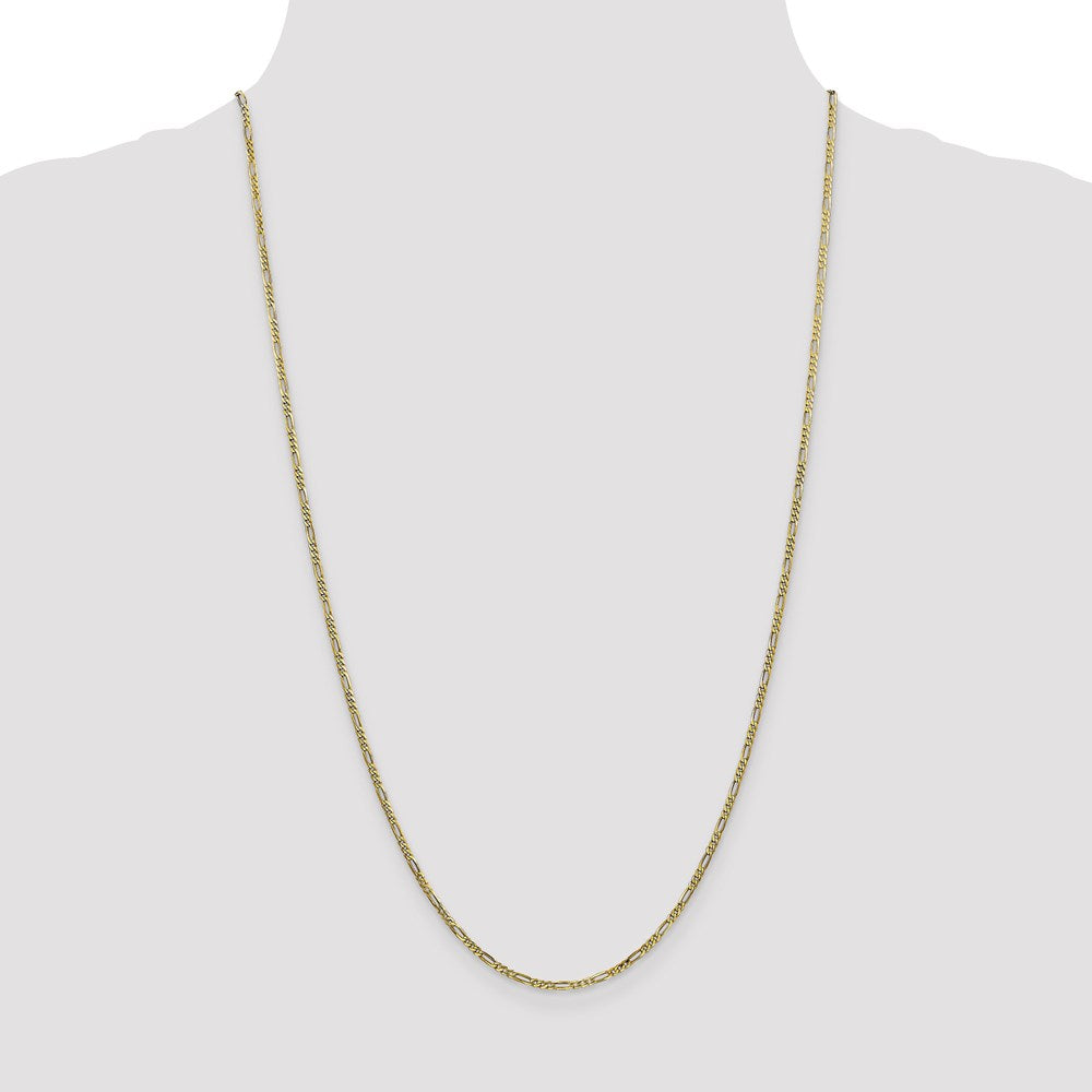 FJC Finejewelers 10 kt Yellow Gold 1.75mm Flat Figaro Chain Anklet 10 Inches x 1 mm