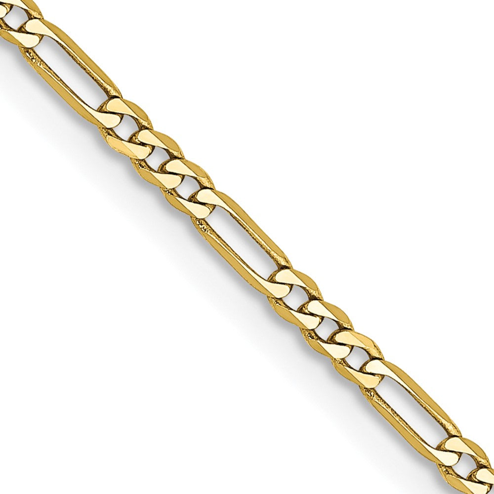 FJC Finejewelers 10 kt Yellow Gold 1.75mm Flat Figaro Chain Anklet 10 Inches x 1 mm