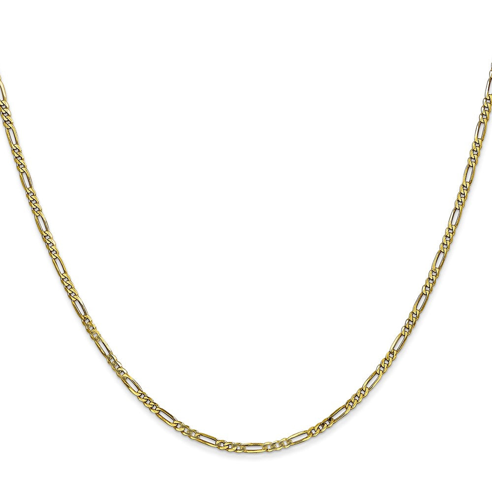 FJC Finejewelers 10 kt Yellow Gold 1.75mm Flat Figaro Chain Anklet 9 Inches x 1 mm