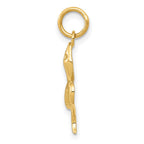 FJC Finejewelers 10 kt Yellow Gold Solid Polished Snake Charm 21 x 9 mm
