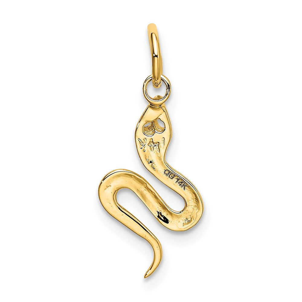 FJC Finejewelers 10 kt Yellow Gold Solid Polished Snake Charm 21 x 9 mm