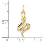 FJC Finejewelers 10 kt Yellow Gold Solid Polished Snake Charm 21 x 9 mm