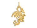 FJC Finejewelers 10 kt Yellow Gold Solid Polished 3-Dimensional Dragon Charm 21 x 13 mm