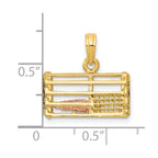 FJC Finejewelers 10 kt Two Tone Gold Two-Tone Polished 3-Dimensional Lobster Trap Charm 16 x 17 mm