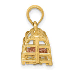 FJC Finejewelers 10 kt Two Tone Gold Two-Tone Polished 3-Dimensional Lobster Trap Charm 16 x 17 mm