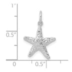 FJC Finejewelers 10 kt White Gold Themed Polished 3-Dimensional Starfish Charm 21 mm x 14 mm