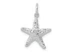 FJC Finejewelers 10 kt White Gold Themed Polished 3-Dimensional Starfish Charm 21 mm x 14 mm