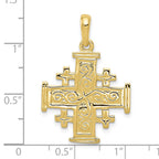 FJC Finejewelers 10 kt Yellow Gold Jerusalem Cross Charm 33 x 22 mm