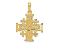 FJC Finejewelers 10 kt Yellow Gold Jerusalem Cross Charm 33 x 22 mm