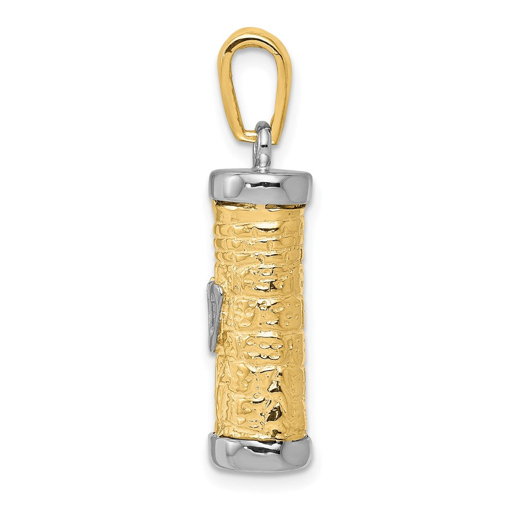 FJC Finejewelers 10 kt Two Tone Gold Two-tone Mezuzah Charm 30 x 10 mm