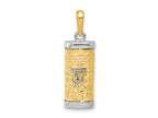 FJC Finejewelers 10 kt Two Tone Gold Two-tone Mezuzah Charm 30 x 10 mm