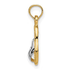 FJC Finejewelers 10 kt Yellow Gold and Rhodium Single Flip-Flop Charm 20 x 5 mm
