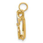 FJC Finejewelers 10 kt Yellow Gold 3-D Black Enameled Moveable Sunglasses Charm 18 x 15 mm