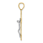 FJC Finejewelers 10 kt Two Tone Gold Two-tone Mariner's Crucifix Charm 39 x 22 mm